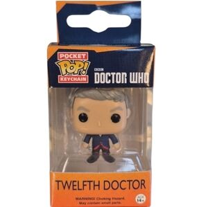Funko × Doctor Who Twelfth Doctor Vinyl Pocket POP Keychain- Grey & Blue.